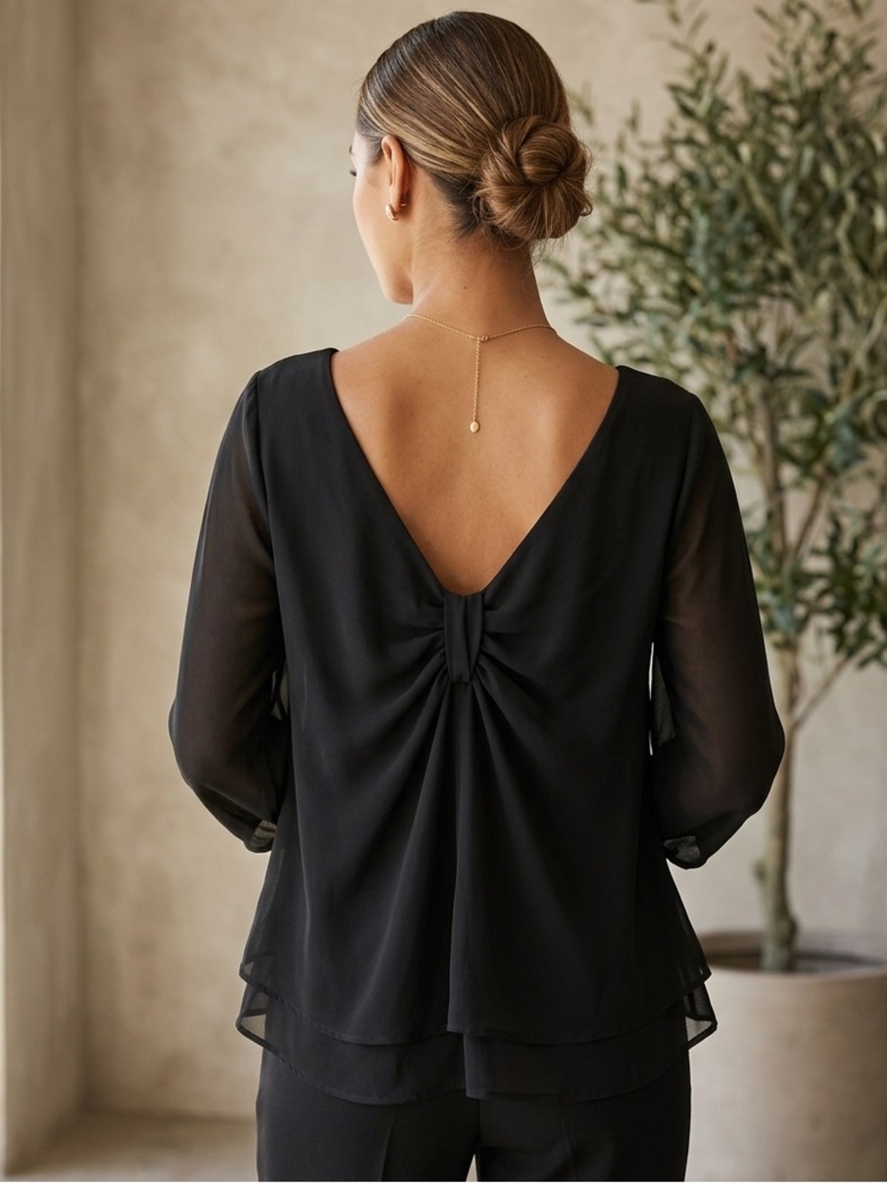 NWT Stitch Fix Jella C Lucile Knot Back Blouse S